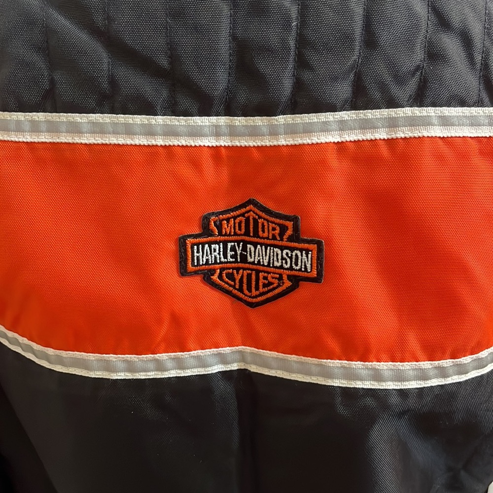 Crop Moto Jacket with Harley Davidson Patch